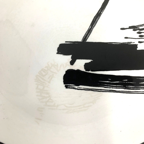 Vintage 1986 Lot 9 Sango x Larry Laslo "Calligraphy" Oval 8" Salad Bread Plates - Picture 4 of 6